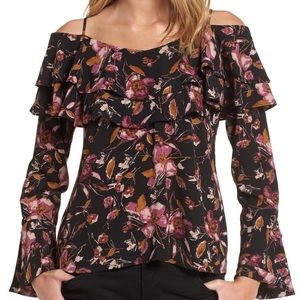 BP. | Women’s Ruffle Print Off the Shoulder Blouse